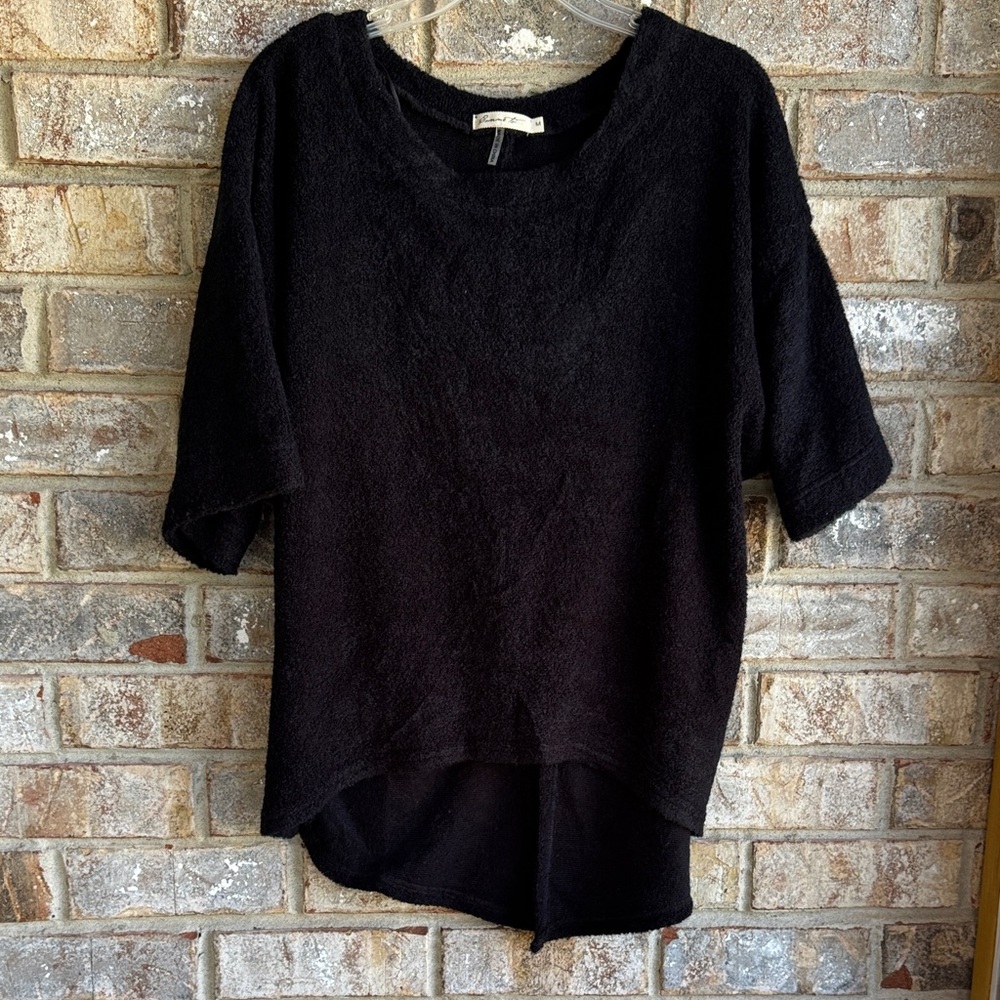 Comme toi Chic Black Short Sleeve Women's Top